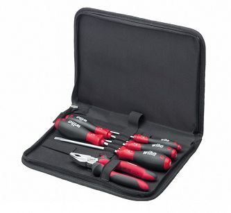 Zestaw narzędzi dla mechaników wkrętaki śrubokręty , szczypce uniwersalne, 6-cz. w torbie 33970 WIHA