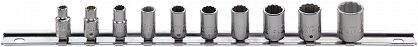 Zestaw nasadek 1/4" 40aD 3/16"-9/16" na listwie; 10-cześciowy 40AD/10 CL STAHLWILLE 96015310