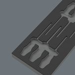 Wkładka piankowa do wkrętaków Kraftform Seria 300 Set 3 9819, bez narzędzi, 172 x 30 x 392 mm WERA 05137329001 - 3