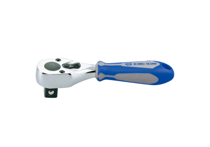 Grzechotka mini 1/2" 64 zęby 120mm uchwyt gumowy KING TONY 4760-05G