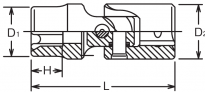 Nasadka E16 TORX łamana KOKEN - 2