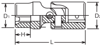 Nasadka E16 TORX łamana KOKEN - 2