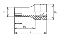 Nasadka półgłęboka 6-kątna 11mm KOKEN - 2