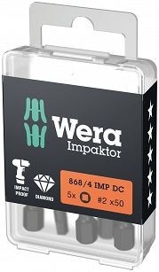 Bit udarowy czworokątny #2x50mm WERA 868/4 IMP DC Impaktor 05057671001 Dotyczy 1 sztuki