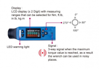 Klucz Dynamometryczny 1/2'' 40 -200 Nm, 36 zębów KING TONY 34467-1AG - 2