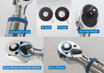 Klucz Dynamometryczny 1/2'' 40 -200 Nm, 36 zębów KING TONY 34467-1AG - 4