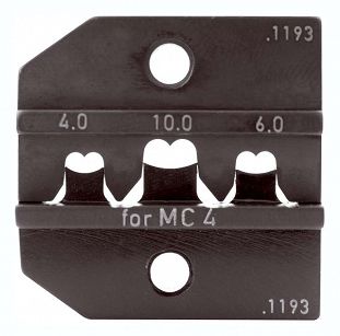 Matryca zagniatająca złącze Multi-Contact MC4 4,0 mm² / 10,0 mm² / 6,0 mm² RENNSTEIG 624 1193 3 0