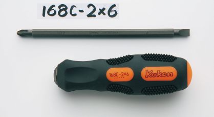 Wkrętak z wymienialnym trzpieniem PH2, płaski 6mm trzpień 150mm KOKEN