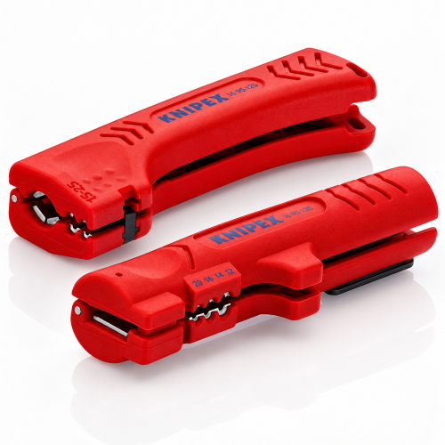 Zestaw ściągacz z kabli przewodów okrągłych NYM 16 90 130 SB + ściągacz z kabli przewodów płaskich i NYM 16 64 125 SB KNIPEX 145577