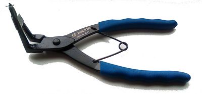 Szczypce do pierścieni segera wewnętrznych, wygięte, długoramienne 180 mm, zakres 23 mm KING TONY 68HB-07L