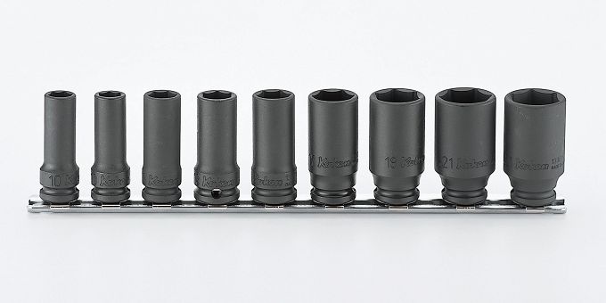 Zestaw nasadek udarowych 8mm-22mm sześciokątnych wydłużonych cienkościennych KOKEN