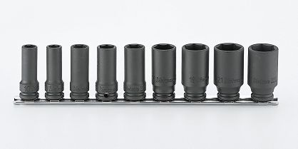 Zestaw nasadek udarowych 8mm-22mm sześciokątnych wydłużonych cienkościennych KOKEN