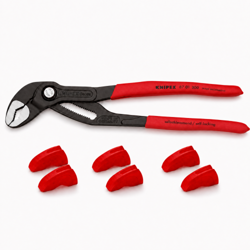 Zestaw szczypce Cobra 87 01 300 + nakładki ochronne 87 09 300 V01 KNIPEX 145297
