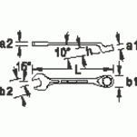 Klucz oczkowo-płaski profil UD 70 mm nr 1 B 70 GEDORE 6004740 - 2