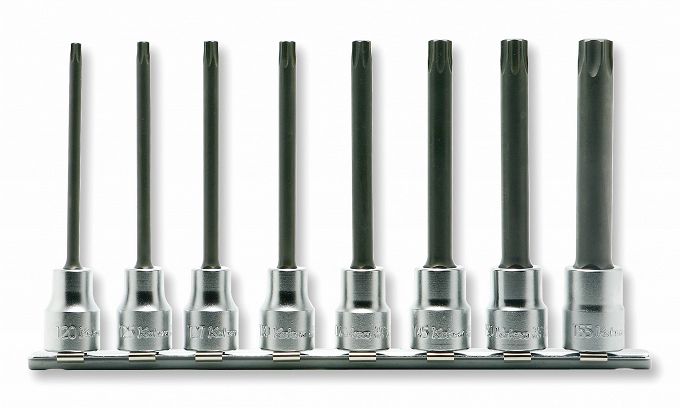 Zestaw nasadek TH20-TH55 z okrągłym trzpieniem TORX z dziurką KOKEN