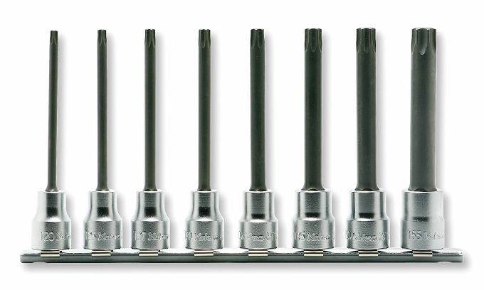 Zestaw nasadek TH20-TH55 z okrągłym trzpieniem TORX z dziurką KOKEN