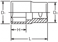 Nasadka 78mm sześciokątna KOKEN - 2