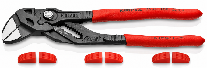 Zestaw szczypce-klucz 86 01 180 + nakładki ochronne 86 09 180 V01 KNIPEX 145305