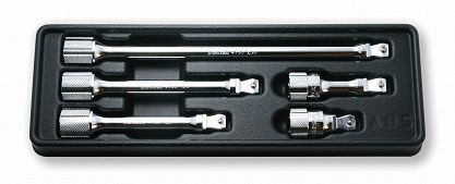 Zestaw przedłużek 1/2" radełkowanych 50mm-250mm wahliwych 15° KOKEN