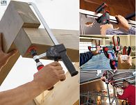 Ścisk śrubowy 600/100 mm ślusarski jednoręczny EHZ z rękojeścią dwukomponentową BESSEY EHZ60-2K - 2