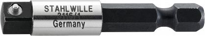 Złączka, czworokąt 3/8" ze sprężynowym Sztyftem, 1/4" 3216/1 BIT STAHLWILLE 32160001